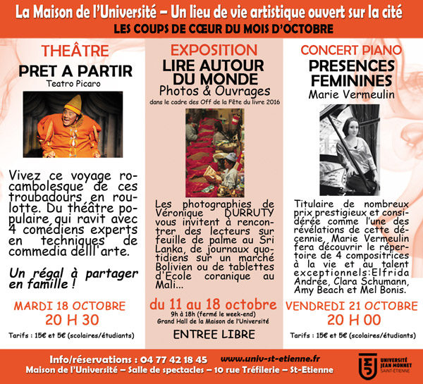 RDV octobre Maison de l&rsquo;Université